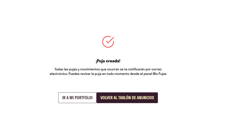 Proceso para pujar en el tablón de anuncios de Fundeen